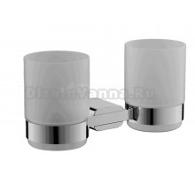 Стакан для ванной BELZ B906 B90608 настенный, хром, стеклянный, двойной