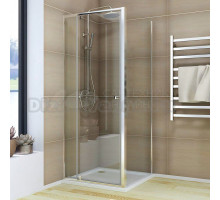 Душевой уголок Veconi Rovigo RV-026 120х90 см, профиль матовый хром, стекло прозрачное