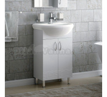 Тумба с раковиной Corozo Олимп 50 напольная, белая