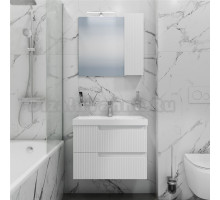 Мебель для ванной комнаты СаНта Альтаир 70 подвесная, 2 ящика, белый глянец
