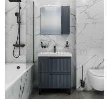 Мебель для ванной комнаты СаНта Альтаир 70 напольная, 2 ящика, графит матовый