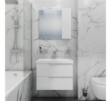 Мебель для ванной комнаты СаНта Антарес 70 подвесная, 2 ящика, белый глянец