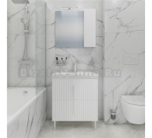 Мебель для ванной комнаты СаНта Юпитер 70 напольная, 2 ящика, белый глянец