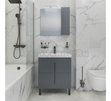 Мебель для ванной комнаты СаНта Юпитер 70 напольная, 2 ящика, графит матовый