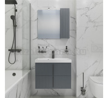 Мебель для ванной комнаты СаНта Юпитер 70 подвесная, 2 ящика, графит матовый