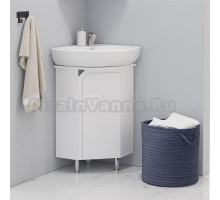 Тумба с раковиной Corozo Сириус 40 угловая, напольная, белая