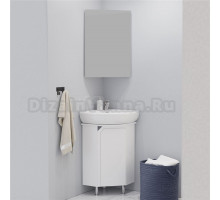 Мебель для ванной комнаты Corozo Сириус 40 напольная, угловая, белая