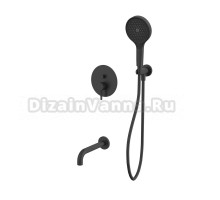 Душевой комплект WHITECROSS Y YSET06TOPBL С ВНУТРЕННЕЙ ЧАСТЬЮ, черный матовый