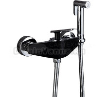 Гигиенический душ Frap H57 F2057 со смесителем, черный, хром