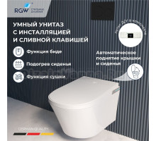 Комплект 4 в 1 RGW SW-70B безободковый, с микролифтом, белый