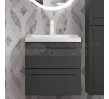 Тумба с раковиной Art&Max Platino 60 подвесная, серая матовая, под раковину AM7117-60