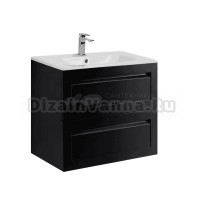 Тумба с раковиной Art&Max Platino 60 подвесная, черная матовая, под раковину AM7117-60