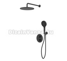 Душевой комплект WHITECROSS Y YSET08TOPBL С ВНУТРЕННЕЙ ЧАСТЬЮ, черный матовый