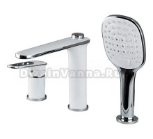 Смеситель на борт ванны Frap H49 F1149 белый, хром