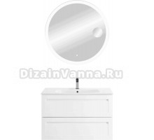 Мебель для ванной комнаты Art&Max Platino 90 подвесная, белая глянцевая