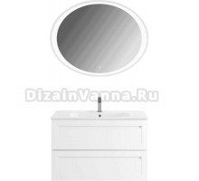 Мебель для ванной комнаты Art&Max Platino 90 подвесная, белая матовая