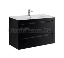 Тумба под раковину без столешницы Art&Max Platino 90 подвесная, черная матовая