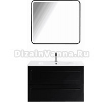 Мебель для ванной комнаты Art&Max Platino 90 подвесная, черная матовая