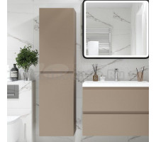 Шкаф-пенал для ванной с зеркалом Art&Max Bianchi капучино