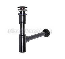Сифон для раковины Wirquin 30987184 32 мм, бутылочный, черный