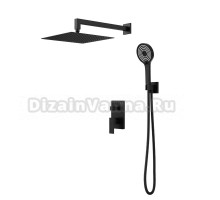 Душевой комплект IDDIS Folk FOL15BLi67 С ВНУТРЕННЕЙ ЧАСТЬЮ, матовый черный