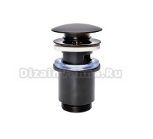 Донный клапан для раковины Wirquin 30987187 с переливом, черный