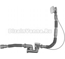 Слив-перелив для ванны Aquanet 339431 70 мм, полуавтомат, хром, с сифоном