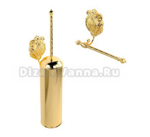 Набор Держатель Migliore Cleopatra 16681 золото + Ершик 16687 настенный, золото