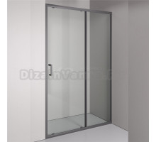 Душевая дверь в нишу Orange E02 120TGG 120х190, профиль матовый серый