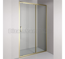 Душевая дверь в нишу Orange E02 120TGY 120х190, профиль матовое золото