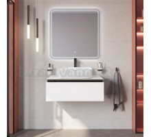 Мебель для ванной комнаты Cezares Slider 80 подвесная, 1 ящик, со столешницей, bianco opaco