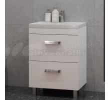 Тумба с раковиной Velvex Orlando 60 напольная, матовая белая