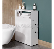 Тумба в туалет Onika Кроун 20 напольная, с открытой полкой, белая