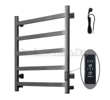 Полотенцесушитель электрический Тругор Пэк сп 60х50 60x55 см, подключение справа, скрытое подключение справа, оружейная сталь, лесенка, из стали