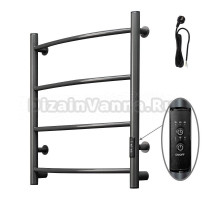 Полотенцесушитель электрический Тругор Пэк сп Пэксп5/6050ор_стВГП 60x55 см, подключение справа, скрытое подключение справа, оружейная сталь, лесенка, из стали