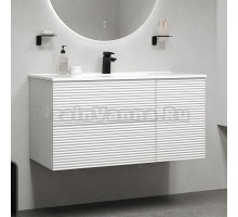 Тумба с раковиной IDDIS Bild 100 подвесная, матовая белая