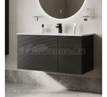 Тумба с раковиной IDDIS Bild 100 подвесная, темно-серая