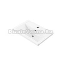 Мебельная раковина IDDIS Optima Home 407 61 накладная, глянцевая белая, прямоугольная, фарфор