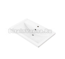 Мебельная раковина IDDIS Optima Home 407 71 накладная, глянцевая белая, прямоугольная, фарфор