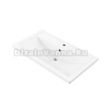 Мебельная раковина IDDIS Optima Home 407 82 накладная, глянцевая белая, прямоугольная, фарфор