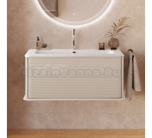 Тумба с раковиной Cezares Idra 100 1 ящик, cotone