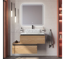 Мебель для ванной комнаты Cezares Slider 80 подвесная, 2 ящика, дуб тангент, со столешницей bianco opaco