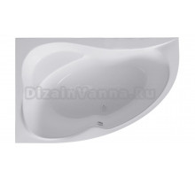 Акриловая ванна Alex Baitler Ladoga 170x110 см, угловая, левая, встраиваемая, белая, асимметричная, с каркасом, с сиденьем