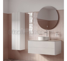 Шкаф-пенал для ванной IDDIS Aiger 40 подвесной, матовый белый soft touch