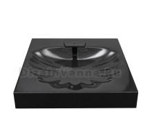 Раковина над стиральной машиной Stella Polar Ариадна SP-00001673 60 черный металлик, прямоугольная, с комплектом кронштейнов