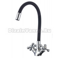 Смеситель для кухни Fmark FM4319-01 с гибким изливом, хром