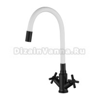 Смеситель для кухни Fmark FS8442H-02 с гибким изливом, черный