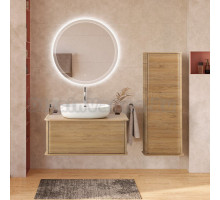 Мебель для ванной комнаты Cezares Idra 100 1 ящик, rovere tabacco, раковина Bellagio 50179, 60 см, bianco