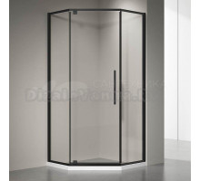 Душевой уголок Veconi Rovigo RV-35B 80х80 см, профиль матовый черный, стекло прозрачное