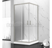 Душевой уголок Veconi Rovigo RV-83 120х80 см, профиль брашированный никель, стекло прозрачное